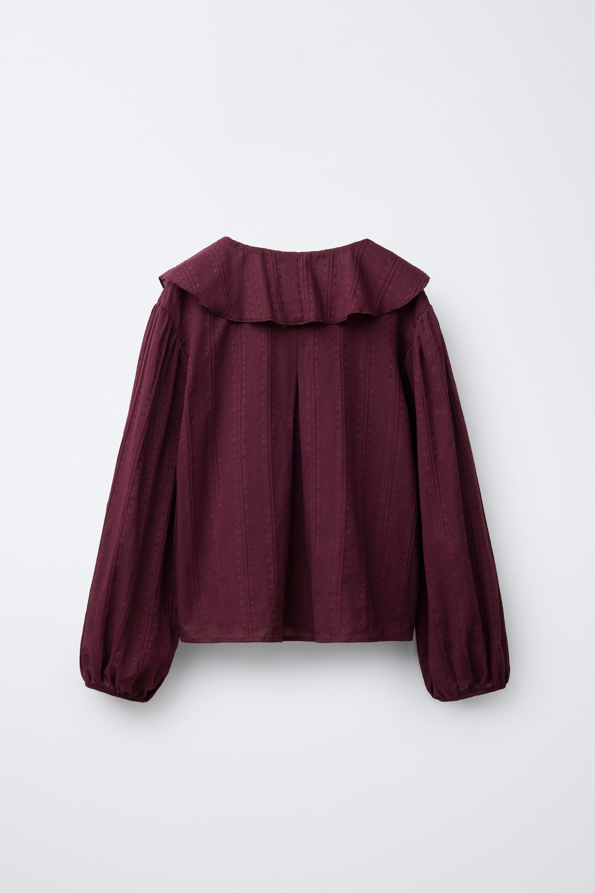 CHEMISE ROMANTIQUE À COL VOLANT